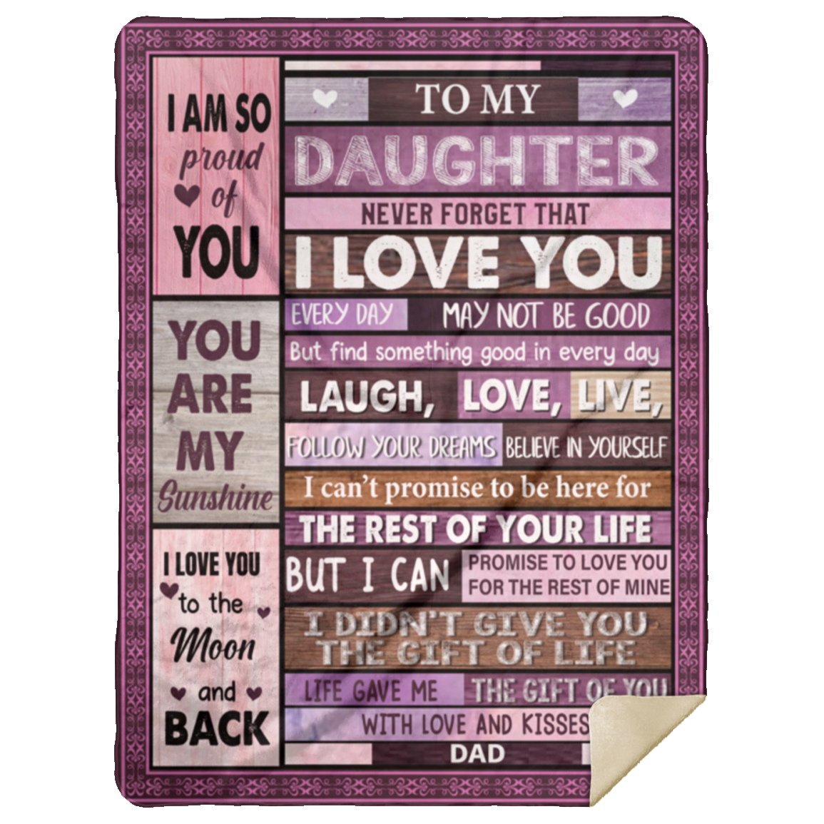 To My Daughter From Dad - To The Moon and Back- Birthday, Loving Gift for Daughter, Graduation