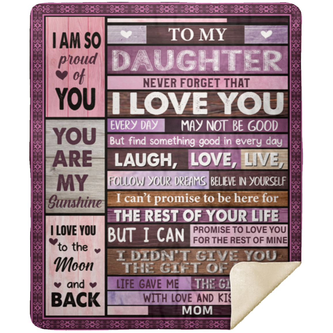 To My Daughter From Mom - To The Moon and Back- Birthday, Loving Gift for Daughter, Graduation