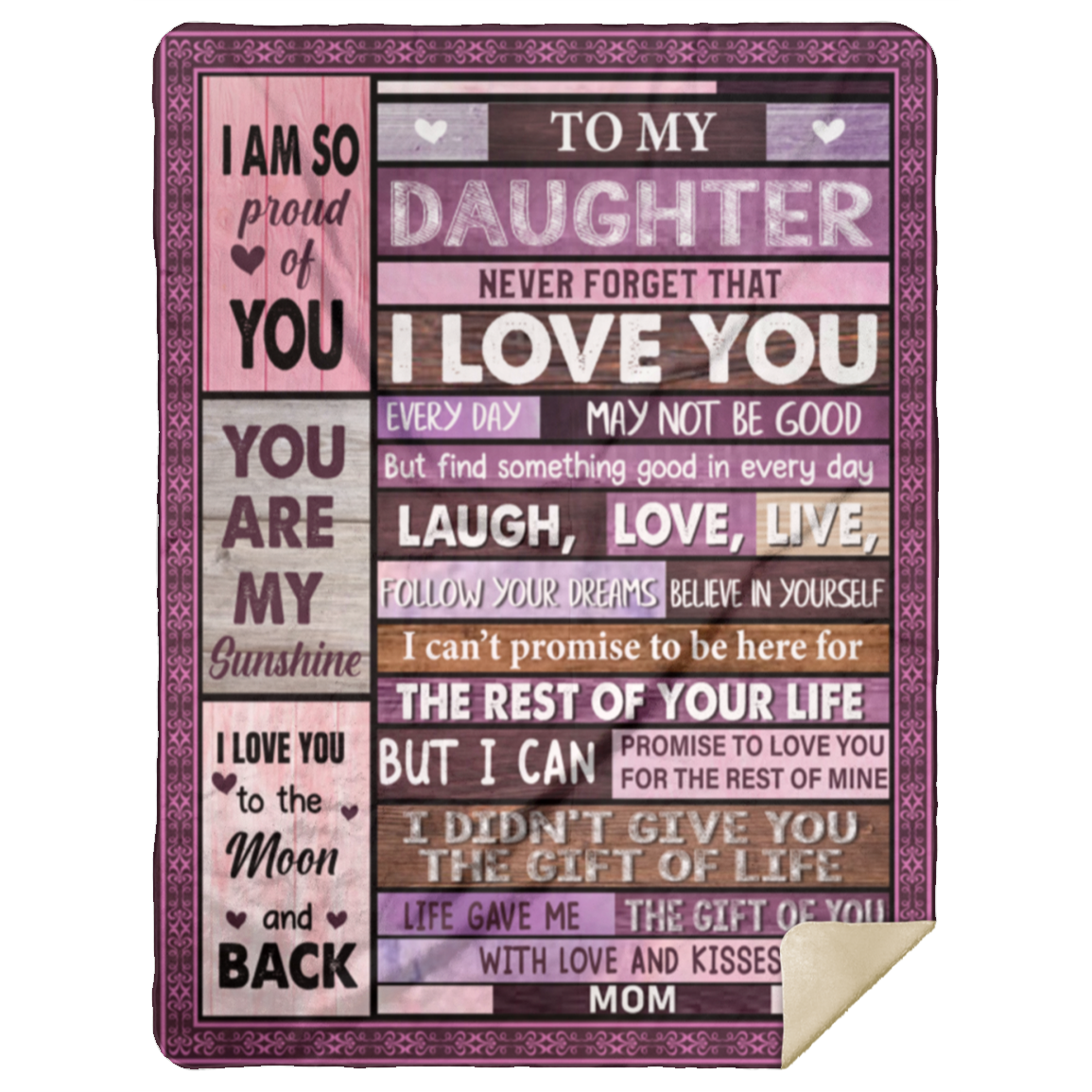 To My Daughter From Mom - To The Moon and Back- Birthday, Loving Gift for Daughter, Graduation