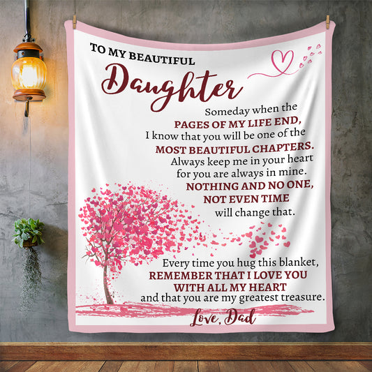 TO MY  BEAUTIFUL DAUGHTER - WITH ALL MY HEART  DAD- GIFT FOR DAUGHTER