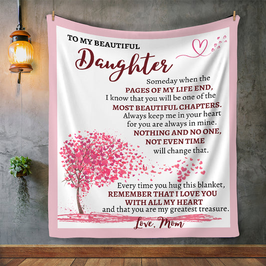 TO MY  BEAUTIFUL DAUGHTER - WITH ALL MY HEART MOM- GIFT FOR DAUGHTER