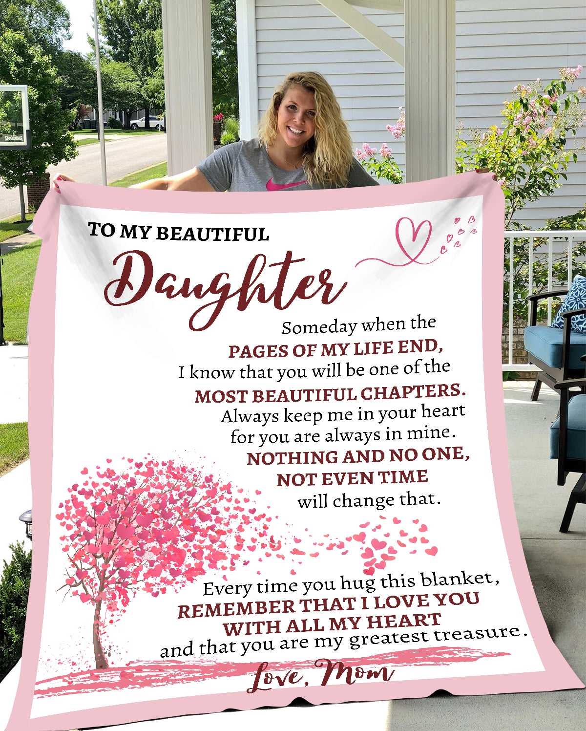 TO MY  BEAUTIFUL DAUGHTER - WITH ALL MY HEART MOM- GIFT FOR DAUGHTER