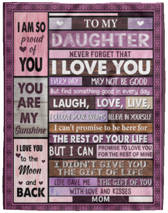 To My Daughter From Mom - To The Moon and Back- Birthday, Loving Gift for Daughter, Graduation