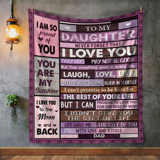 To My Daughter From Dad - To The Moon and Back- Birthday, Loving Gift for Daughter, Graduation
