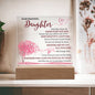 To My Daughter - Acrylic Square Lamp - Gift for Daughter