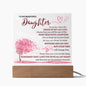 To My Daughter - Acrylic Square Lamp - Gift for Daughter