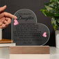 TO MY BEAUTIFUL DAUGHTER - LOVE DAD  BUTTERFLY HEART ACRYLIC LIGHT - GIFT FOR DAUGHTER