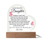 TO MY BEAUTIFUL DAUGHTER - LOVE DAD  BUTTERFLY HEART ACRYLIC LIGHT - GIFT FOR DAUGHTER