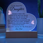 TO MY BEAUTIFUL DAUGHTER - LOVE DAD  BUTTERFLY HEART ACRYLIC LIGHT - GIFT FOR DAUGHTER