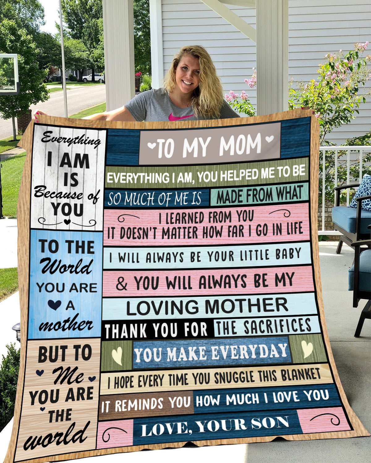 To My Mom - You Are The World Blanket - Birthday, Loving Gift for Mom, Mother's Day Gift
