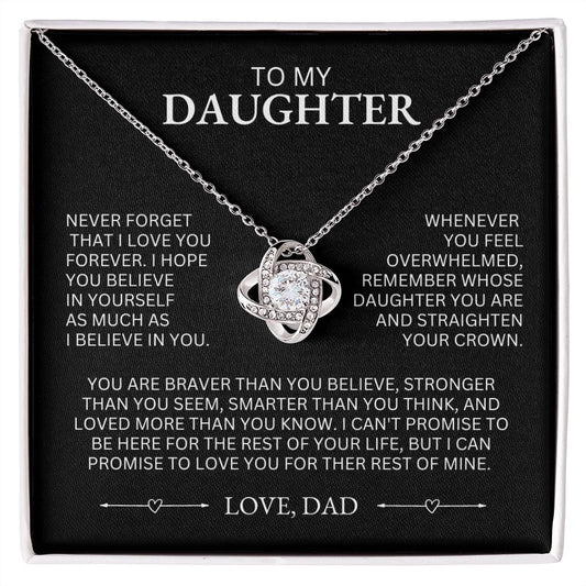 My Daughter - Love Dad Love Knot Necklace