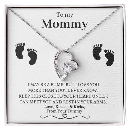 To My Mommy - Footprints - Forever Love Necklace